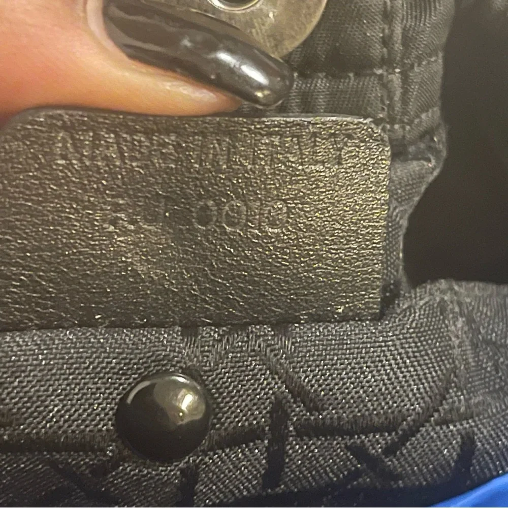 Authentic Christian Dior Black Nylon Beaded Handle Hobo Bag - Picture 7 of 8